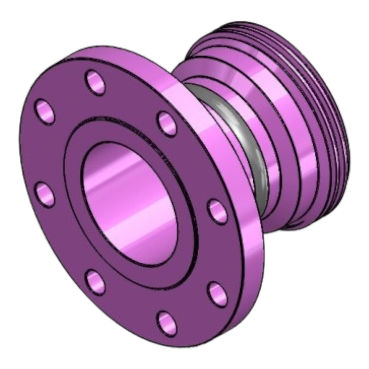 Flange Adapter, 4" 150 RF x 4" 206 F, BW DET, 285 psi, Sour Service