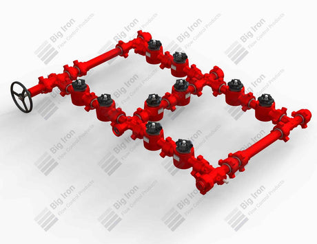 Manifold 2” Fig 1502 10 Plug Valve Single Stage W/1 Adjust- Able-1 Positive 10000 Psi Nace Service